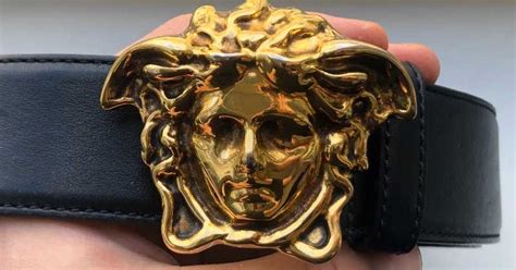 versace belt buckle real vs fake